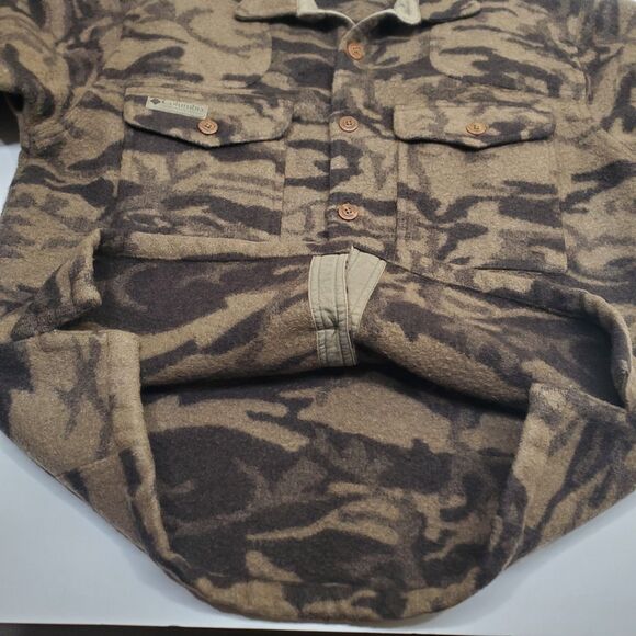 Columbia Gallatin Range Wool Blend Jacket Outfitter Camo XL - Picture 7 of 16